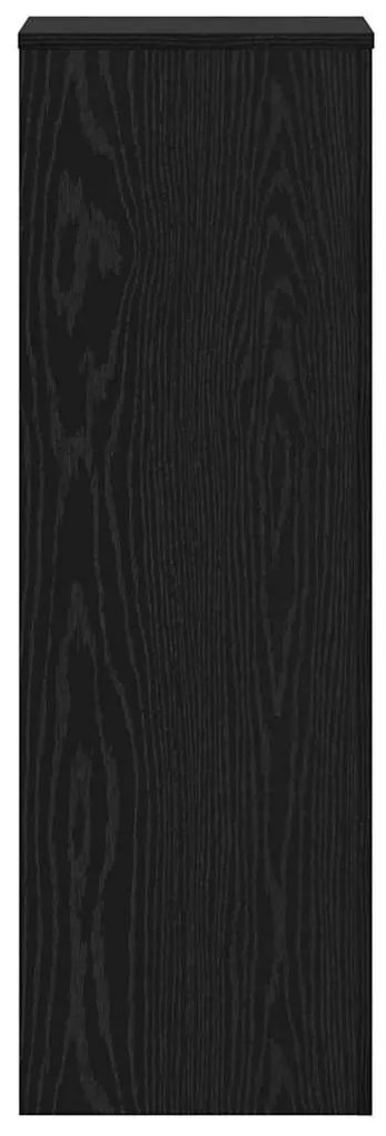 vidaXL Βάση φυτών 2 pcs Μαύρη δρυς 33 x 33 x 100 cm Επεξεργασμένο ξύλο
