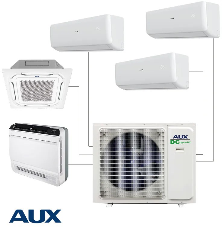 Εξωτερική μονάδα AUX AM5-H42/4DR3, 42000 BTU, 80 m2, A++/A+, R-32, Λευκό
