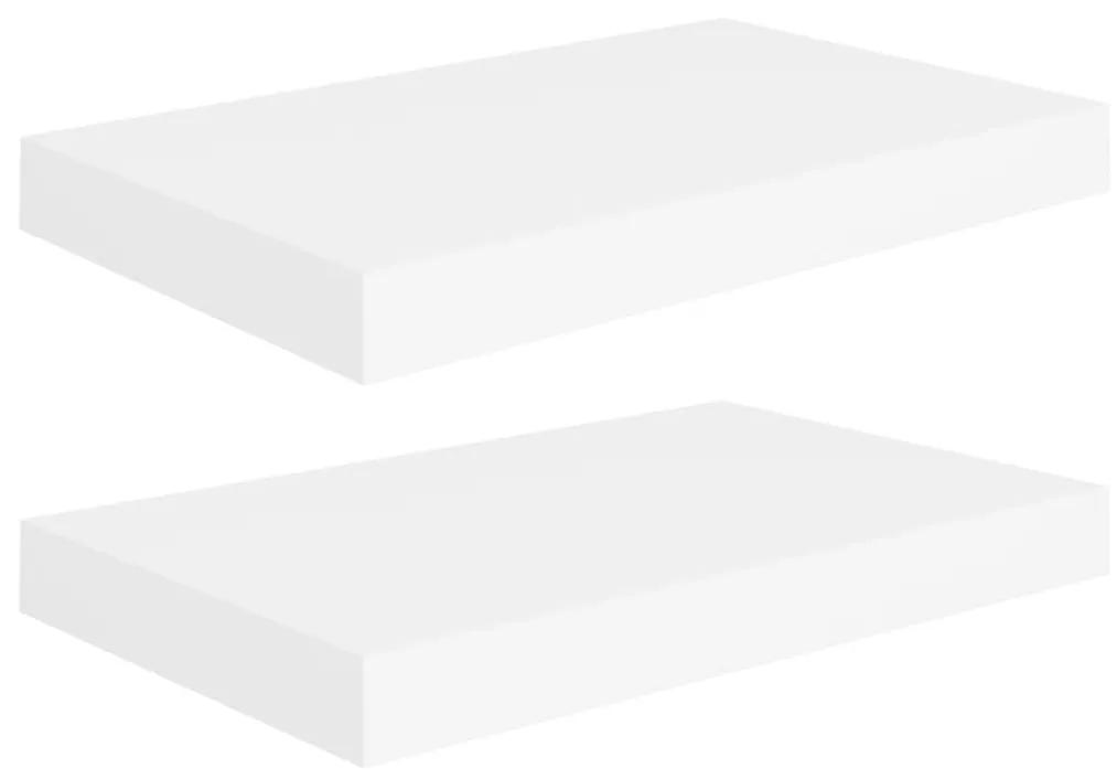 Ράφια Τοίχου 2 τεμ. Άσπρα 40x23x3,8 εκ. MDF - Λευκό