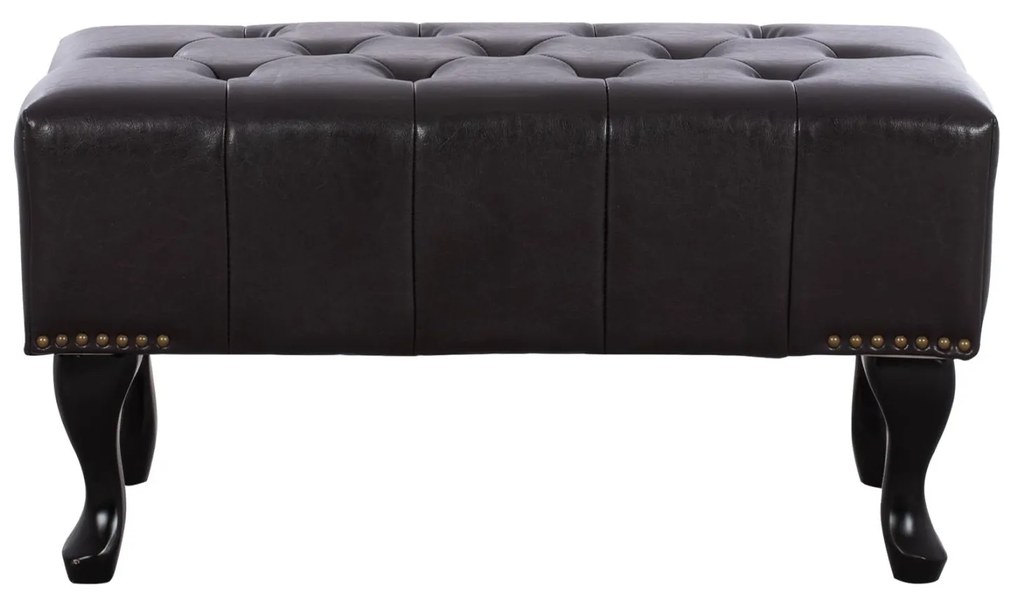 ΤΑΜΠΟΥΡΕ ΥΠΟΠΟΔΙΟ T.CHESTERFIELD EMMA  PU 80x44x39Y εκ.ΣΚ.ΚΑΦΕ