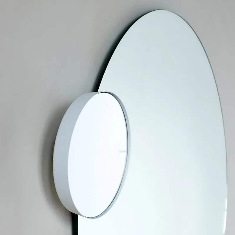 Καθρέφτης τοίχου Brabantia MindSet Mineral 1005691, 5x μεγέθυνση, Μαγνητική βάση, Ανθεκτικό στη διάβρωση, Ορυκτή επίστρωση, Λευκό
