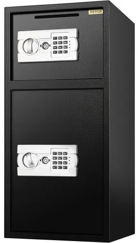 VEVOR 33" Digital Double Door Safe Depository Box Gun Safes Cash Office Security Lock Strong Iron Larger Digital Safe Box