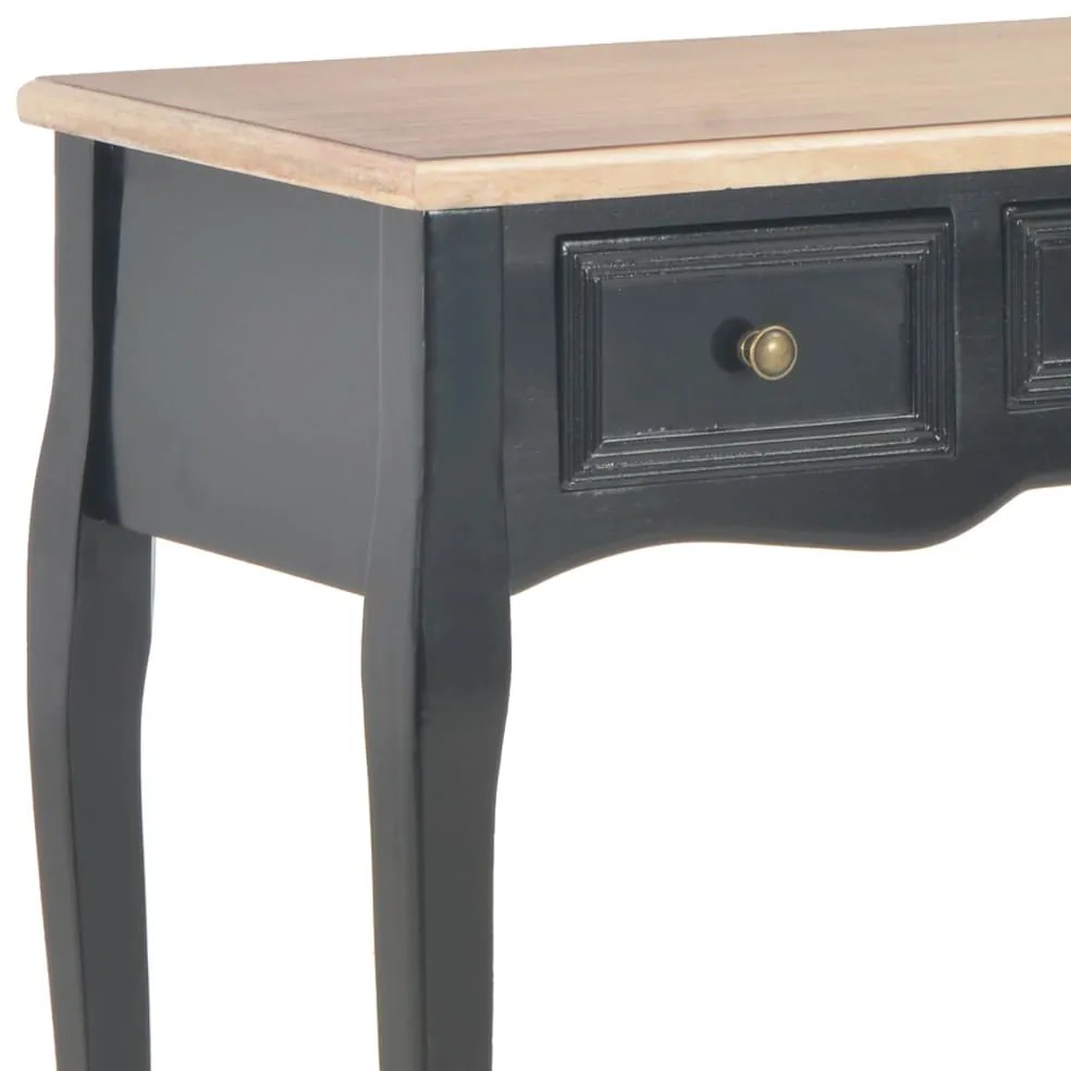 vidaXL 280046 Dressing Console Table with 3 Drawers Black