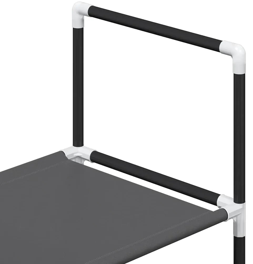 Ράφι παπουτσιών 5 επιπέδων μαύρο 44x28x94 cm μη υφασμένο ύφασμα - Μαύρο