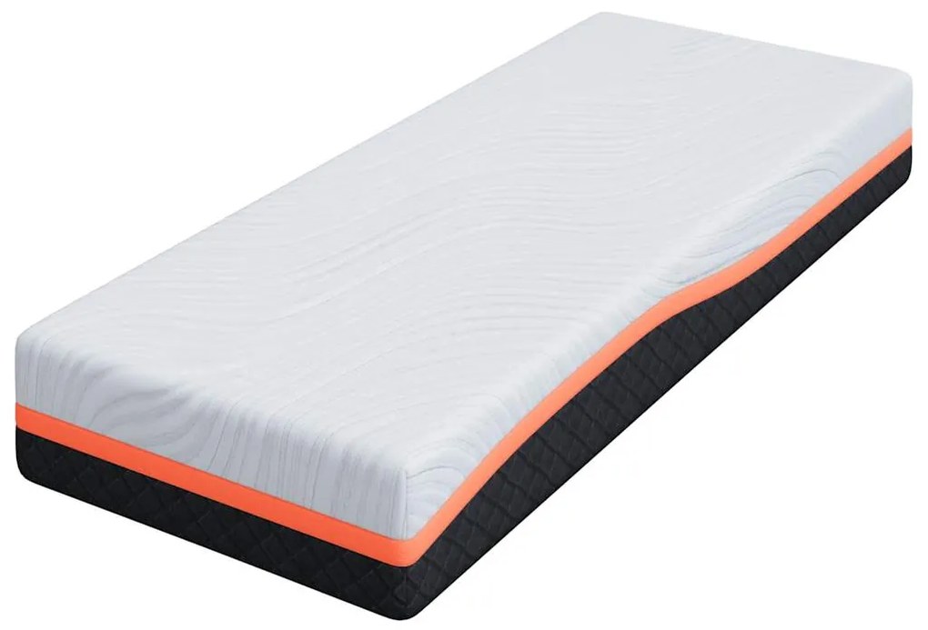 vidaXL Στρώμα Λευκό και Γκρι 70 x 200 cm Pěna