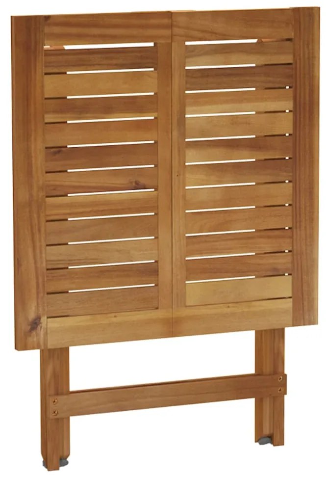 vidaXL Σετ Επίπλων Bistro Πτυσσόμενο 3 τεμ. Μασίφ Ακακία με Μαξιλάρια