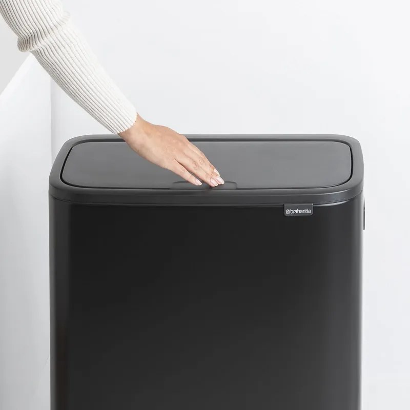 Κάδος απορριμμάτων Brabantia Bo Touch Hi 60L, Ματ Μαύρο