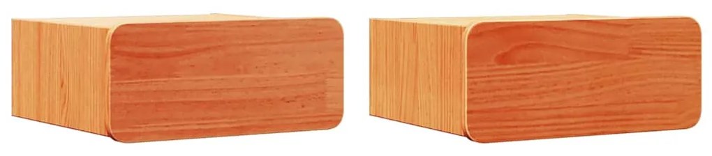 vidaXL Κομοδίνο 2 pcs Καφέ κεριού 39 x 34 x 16.5 εκ. Μασίφ ξύλο πεύκου