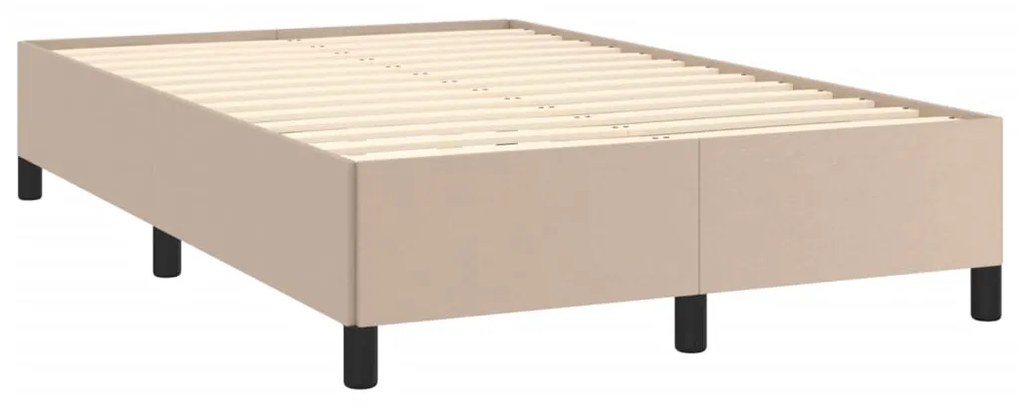 Κρεβάτι Boxspring με Στρώμα Καπουτσίνο 120x190εκ.από Συνθ.Δέρμα - Καφέ