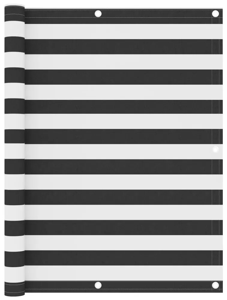 vidaXL Διαχωριστικό Βεράντας Ανθρακί/Λευκό 120 x 500 εκ. Ύφασμα Oxford