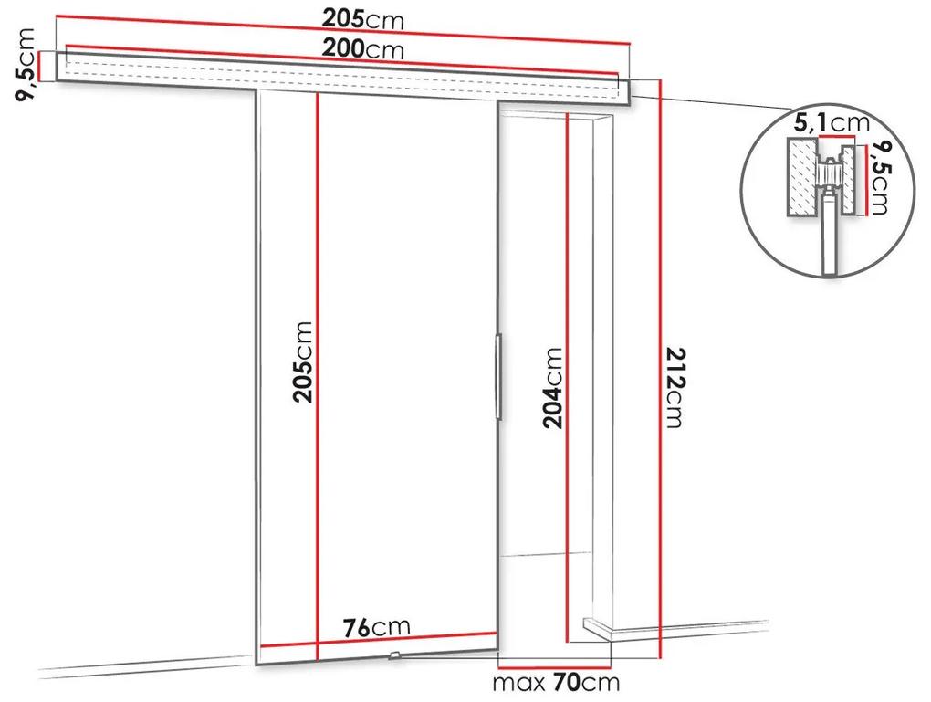 Συρόμενες πόρτες Dover 217, 20 kg, Άσπρο, Πλαστικοποιημένη μοριοσανίδα, Αλουμίνιο | Epipla1.gr