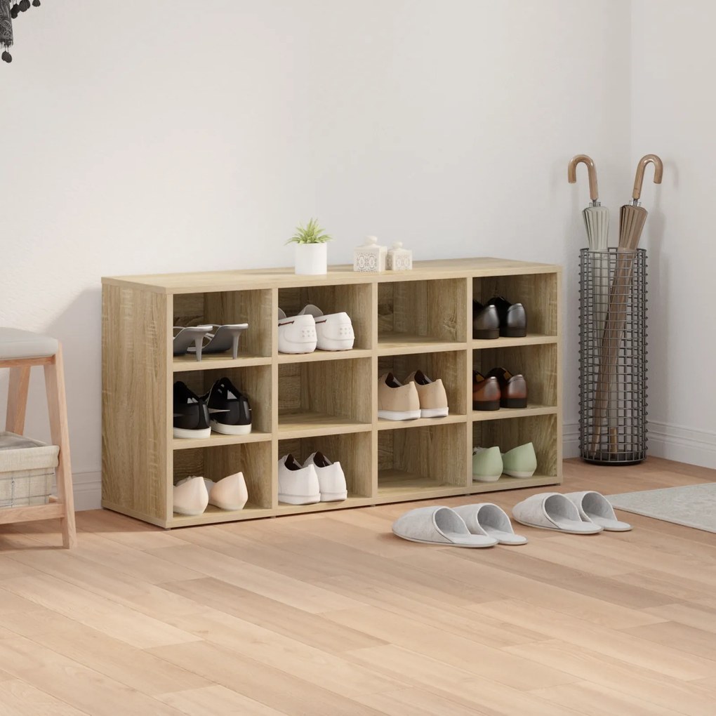 vidaXL Ντουλάπα Παπουτσιών Sonoma Δρυς 103x30x51 εκ Επεξεργασμένο ξύλο