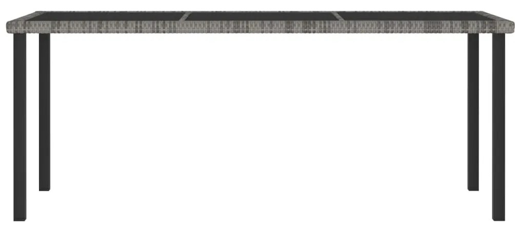vidaXL Τραπεζαρία Κήπου Γκρι 180 x 70 x 73 εκ. από Συνθετικό Ρατάν