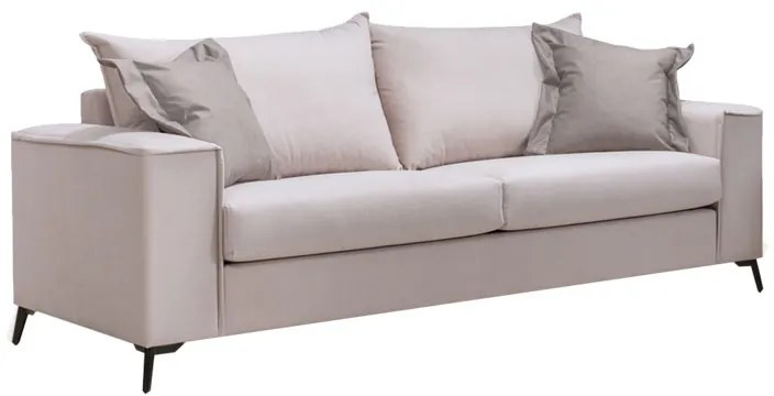 Καναπές Verona 3θέσιος cream - μαξιλάρια mocha 225x93x100εκ - 168-000049