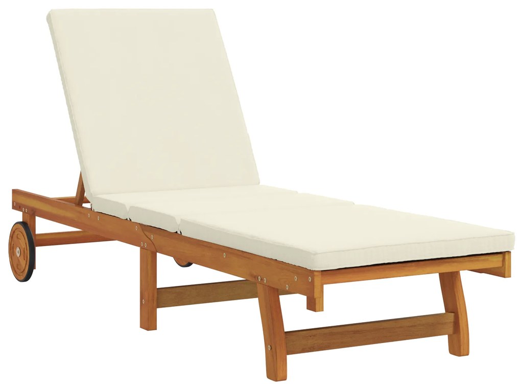 vidaXL Ξαπλώστρα 2 pcs Καφέ 40 x 40 x 40εκ Μασίφ ξύλο ακακίας