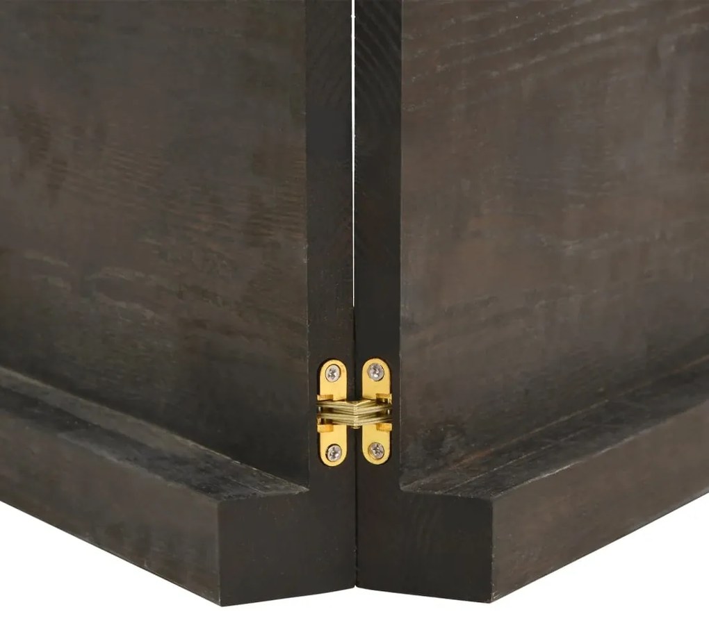 Πάγκος Μπάνιου Σκούρο Καφέ 220x40x(2-6) εκ. Επεξεργ. Μασίφ Ξύλο - Γκρι