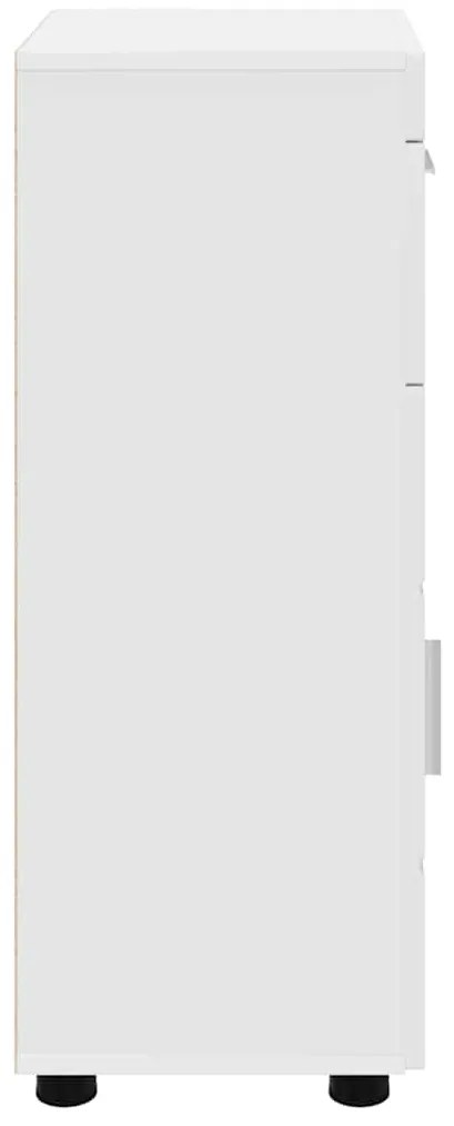 vidaXL Σετ Ντουλαπιών Μπάνιου με συρτάρι TULUM Λευκό 37 x 31,5 x 82 εκ