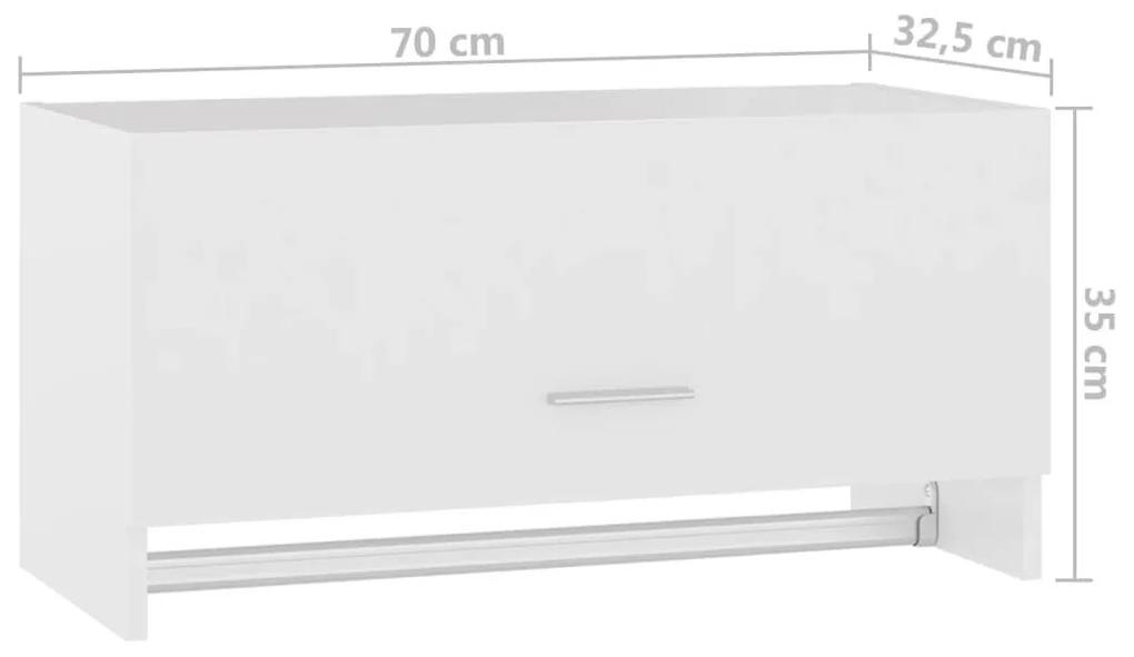 Ντουλάπα Λευκή 70 x 32,5 x 35 εκ. από Μοριοσανίδα - Λευκό