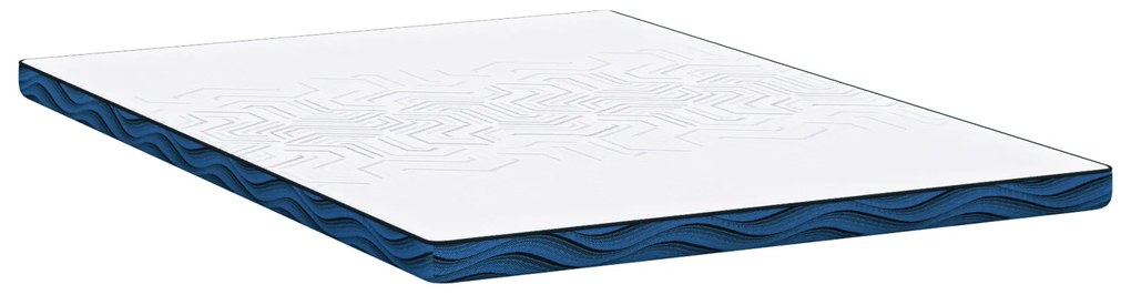 vidaXL Στρώματα Λευκό και Μπλε 160 x 200 cm