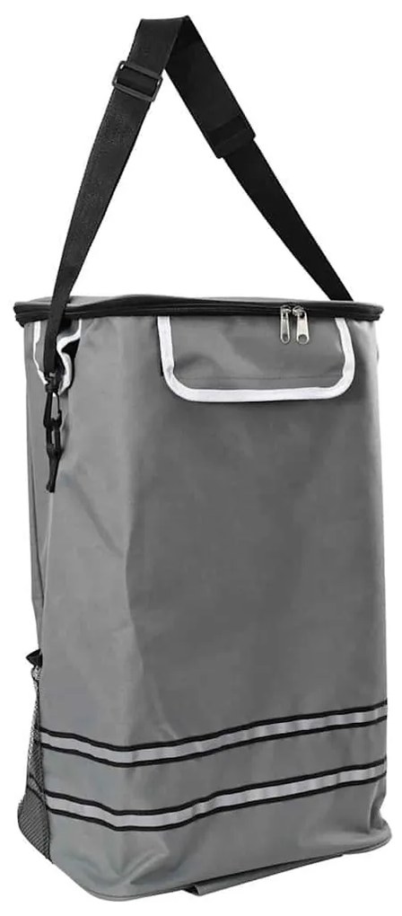 vidaXL Καρότσι Αγορών Γκρι 47 x 39 x 100.5 εκ. Ύφασμα Oxford