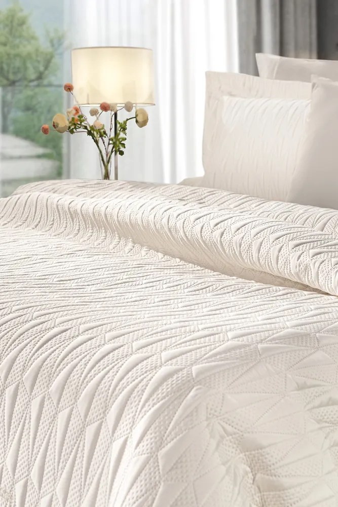 ΚΟΥΒΕΡΛΙ  RUBY IVORY 240X250   ΣΕΤ 3ΤΜΧ - Guy Laroche