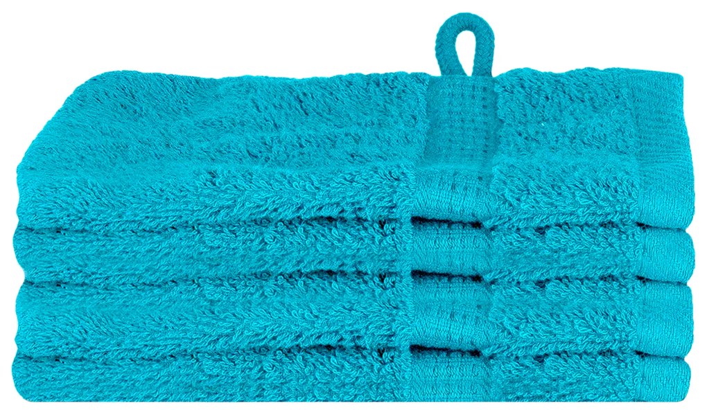 vidaXL Πετσέτες 4 pcs Τιρκουάζ 15 x 21 cm Βαμβάκι