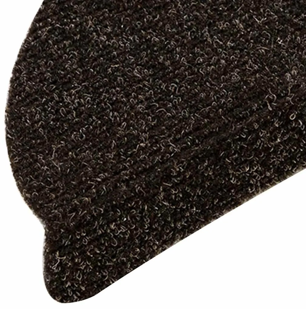 vidaXL Πατάκια Σκαλιών Αυτοκόλλητα 30 τεμ. Σκούρο Καφέ Ημίκυκλα 56x17x3 εκ.