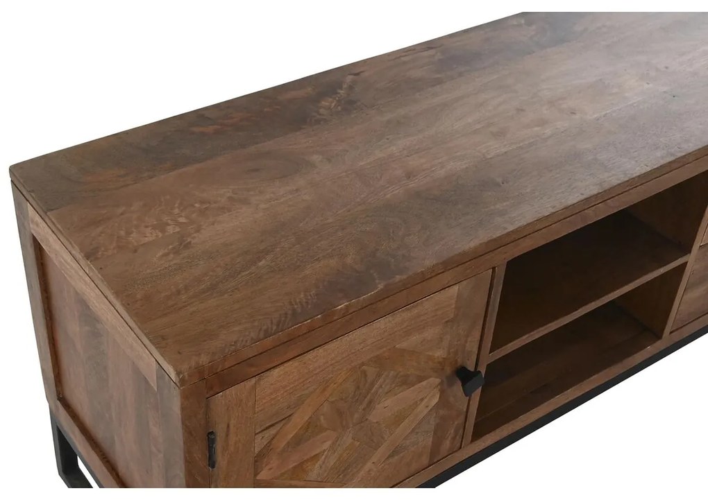 Σκευοθήκη DKD Home Decor   Μαύρο Χρυσό Φυσικό Μέταλλο Ξύλο από Μάνγκο 145 x 40 x 85 cm