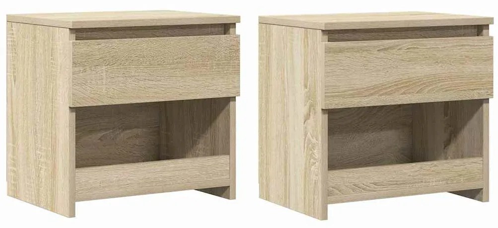 vidaXL Κομοδίνα 2 τεμ. Sonoma Δρυς 40 x 30 x 39 εκ. από Επεξ. Ξύλο