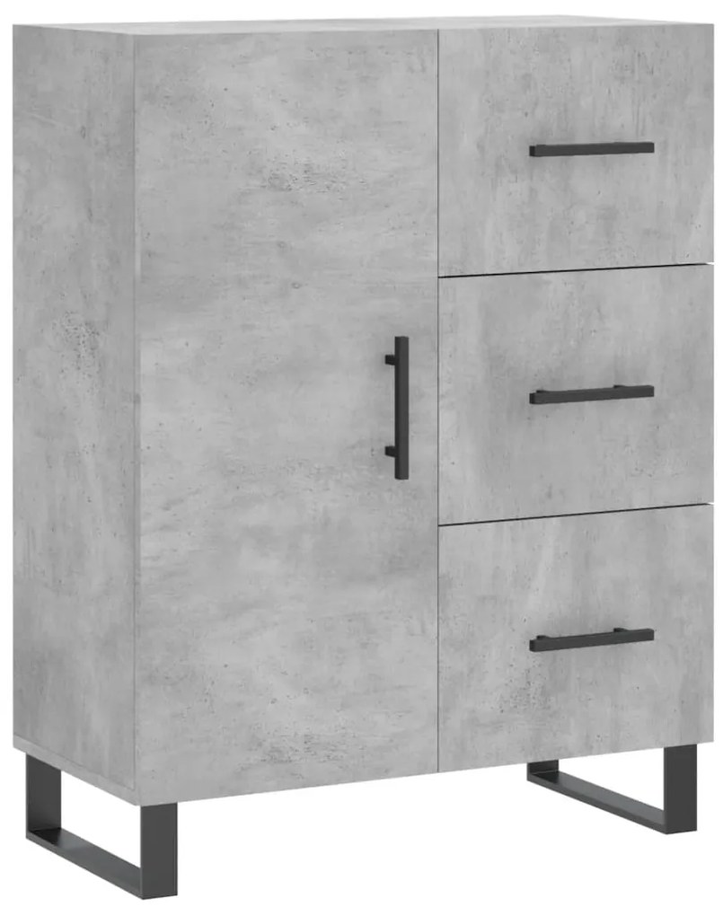 vidaXL Ντουλάπι Γκρι Σκυροδέματος 69,5x34x180 εκ. Επεξεργασμένο Ξύλο