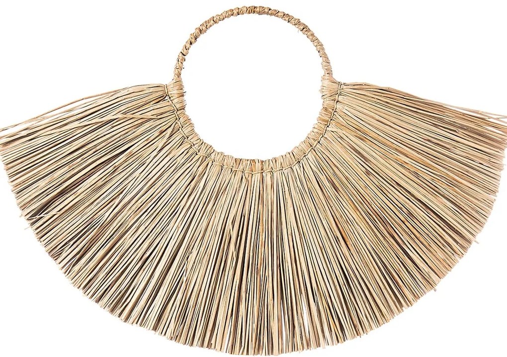 Wall decor S Line 50cm από άχυρο S1792-00N3