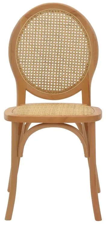 Καρέκλα Camil φυσικό ξύλο οξιάς-φυσικό rattan 45x50x94εκ 45x50x94 εκ.