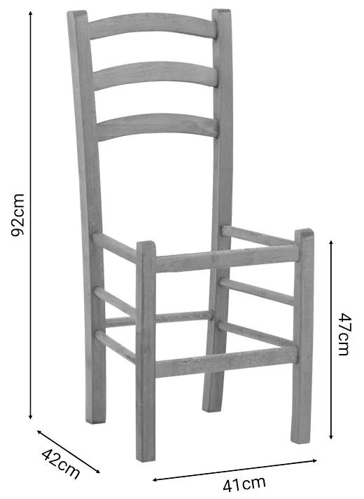 Καρέκλα καφενείου Marf μασίφ ξύλο οξιάς λούστρο καρυδί 41x42x92εκ 41x42x92 εκ.