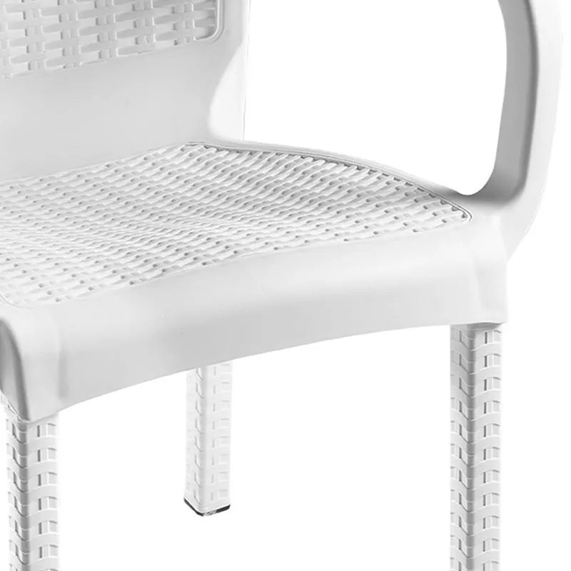 Καρέκλα - Πολυθρόνα Festive PP λευκό 60x60x82 εκ.