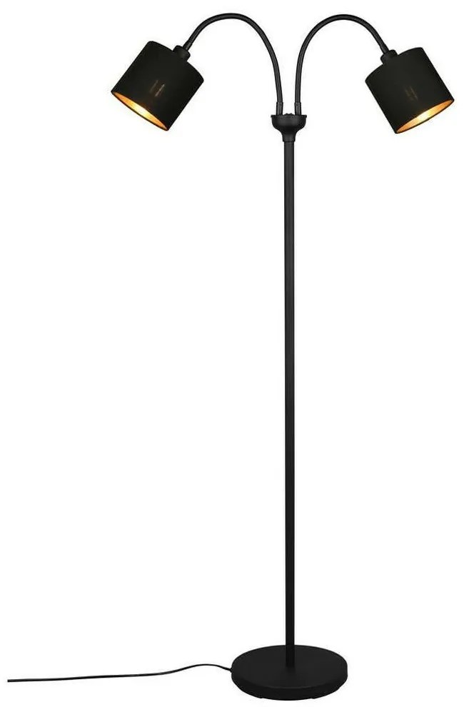 Φωτιστικό Δαπέδου Tommy R46332079 2xE14 40W  60x130cm Black Mat RL Lighting Metal, Fabric