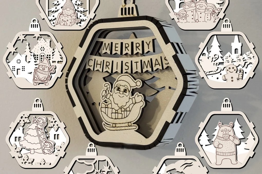 Intra απο ξύλο plywood 3mm-4mm πάχος Χριστουγεννιάτικων στολιδιών Δίασταση 3x3 cm INTRAFABR-111087594