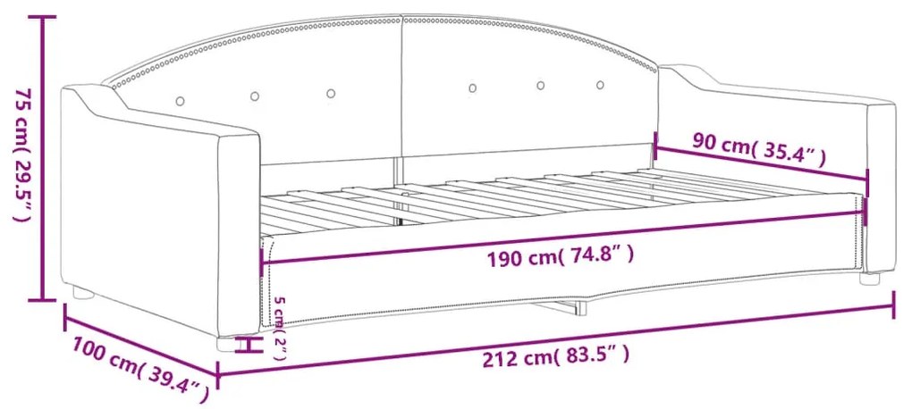 ΚΑΝΑΠΕΣ ΚΡΕΒΑΤΙ ΜΑΥΡΟΣ 90 X 190 ΕΚ. ΥΦΑΣΜΑΤΙΝΟΣ 354195