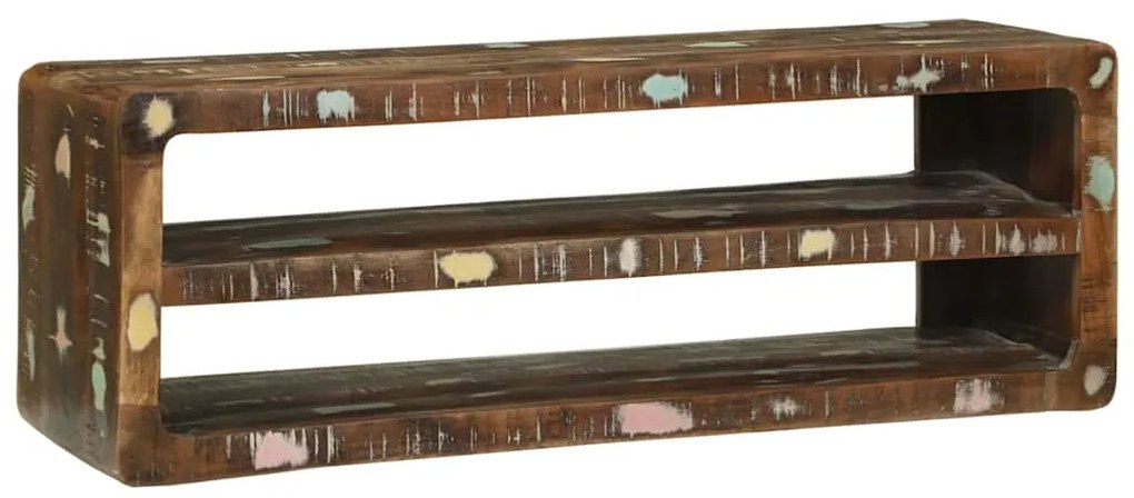 Ντουλάπι TV Πολύχρωμο 100 x 32 x 36 εκ. Μασίφ ανακυκλωμένο ξύλο
