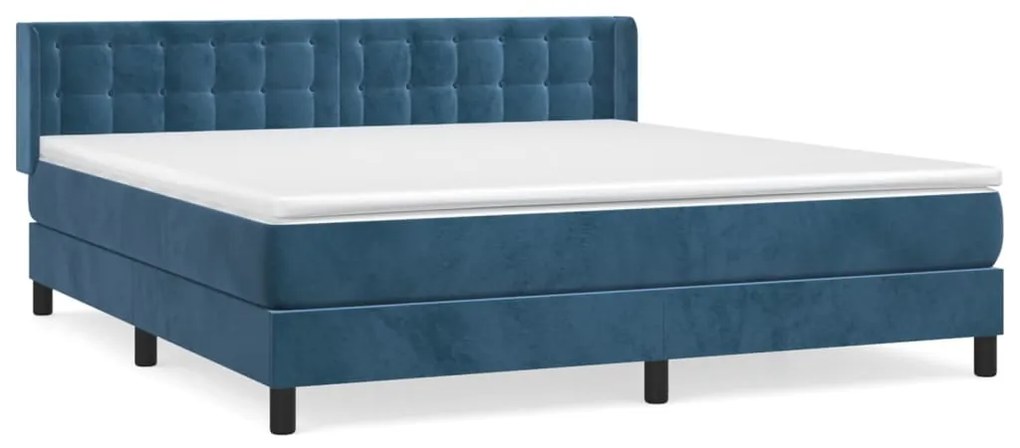 ΚΡΕΒΑΤΙ BOXSPRING ΜΕ ΣΤΡΩΜΑ ΣΚΟΥΡΟ ΜΠΛΕ 160X200 ΕΚ. ΒΕΛΟΥΔΙΝΟ 3131211