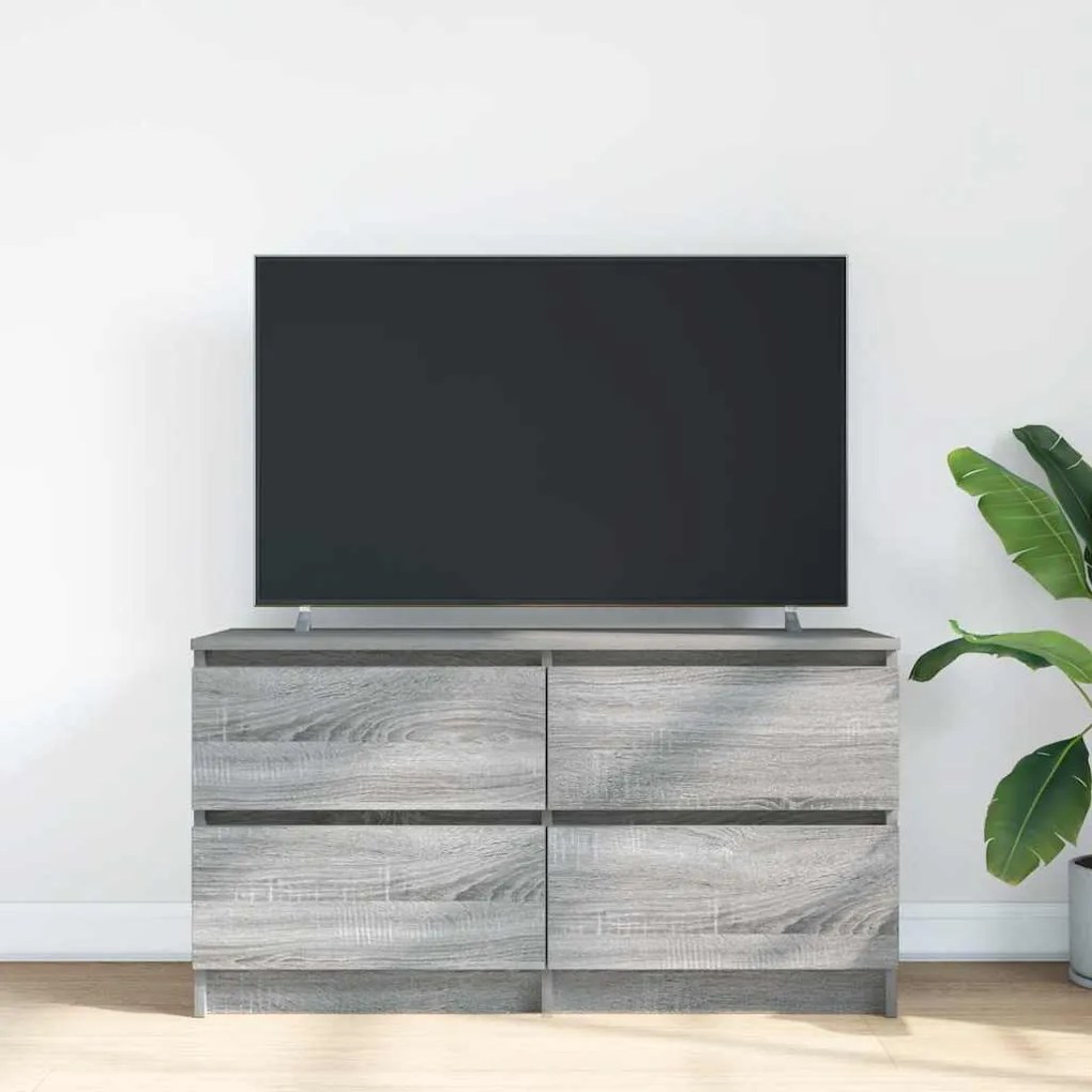 Έπιπλο Τηλεόρασης Γκρι Sonoma 100x35x54 εκ. από Επεξεργ. Ξύλο 861801