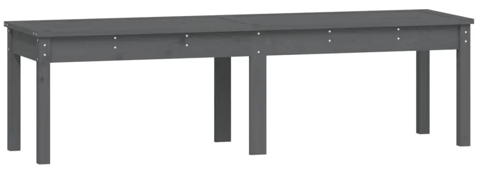 vidaXL Πάγκος Κήπου Διθέσιος Γκρι 159,5x44x45 εκ. Μασίφ Ξύλο Πεύκου