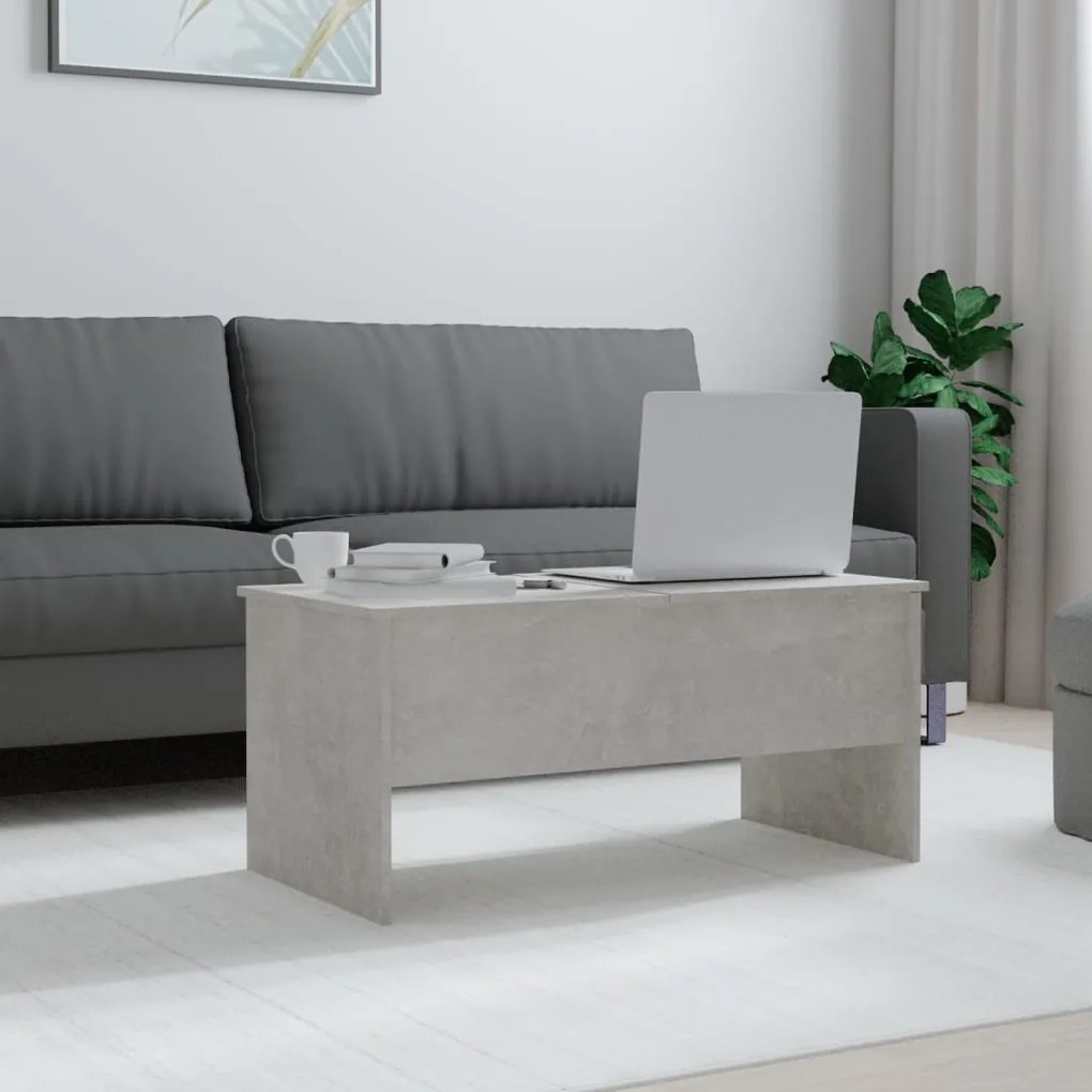 vidaXL Τραπεζάκι Σαλονιού Γκρι Σκυρ. 102x50,5x46,5 εκ. Επεξεργ. Ξύλο