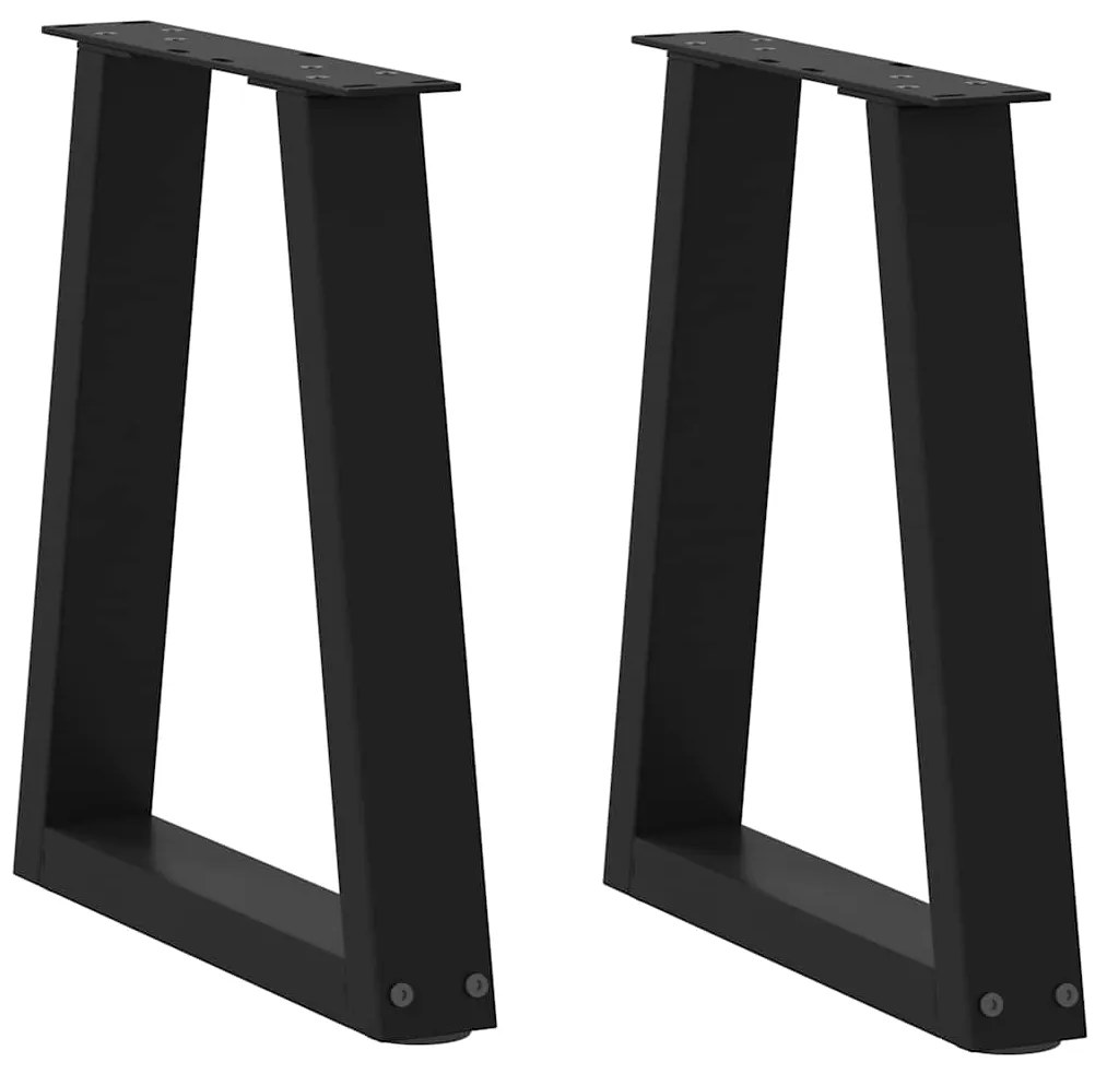 Πόδια Τραπεζιού Σαλονιού Σχήματος V 2 τεμ. Μαύρο 38x(42-43,3) εκ. Ατσάλι