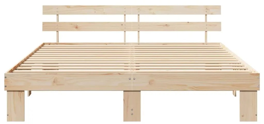 vidaXL Σκελετός Κρεβατιού Καφέ 180 x 200 cm Μασίφ ξύλο πεύκου