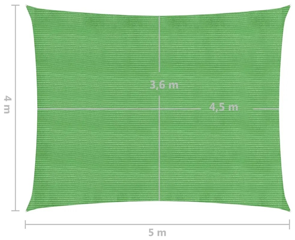 Πανί Σκίασης Ανοιχτό Πράσινο 4 x 5 μ. από HDPE 160 γρ./μ² - Πράσινο