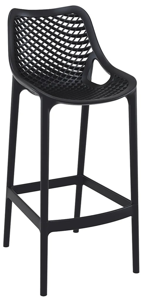 Siesta   Air/S-75* Barstool Black PL  metax-01-00-0518 διάστ.53.0000 x 45.0000 x 105.0000