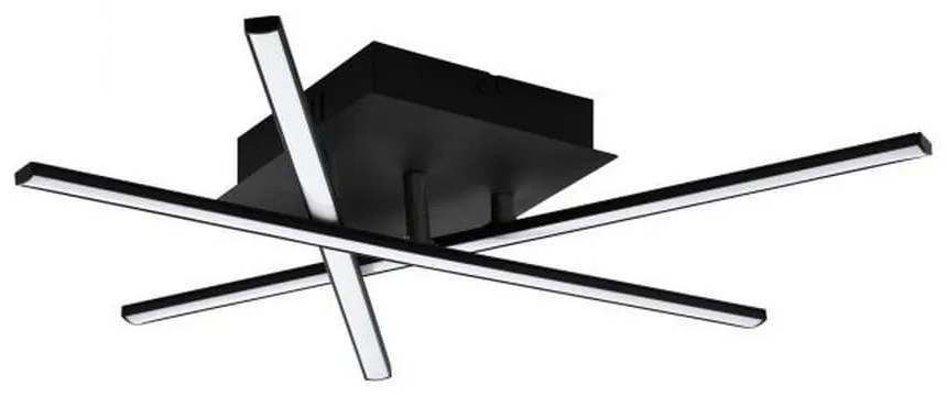 Φωτιστικό Οροφής-Πλαφονιέρα Led Lasana 3 99315 3000K Black Eglo Aluminium, Plastic