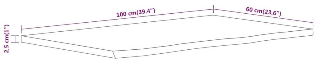 ΠΑΓΚΟΣ ΜΠΑΝΙΟΥ ΟΡΘΟΓΩΝΙΟΣ 100X60X2,5 ΕΚ. ΑΠΟ ΜΑΣΙΦ ΞΥΛΟ ΑΚΑΚΙΑΣ 370262