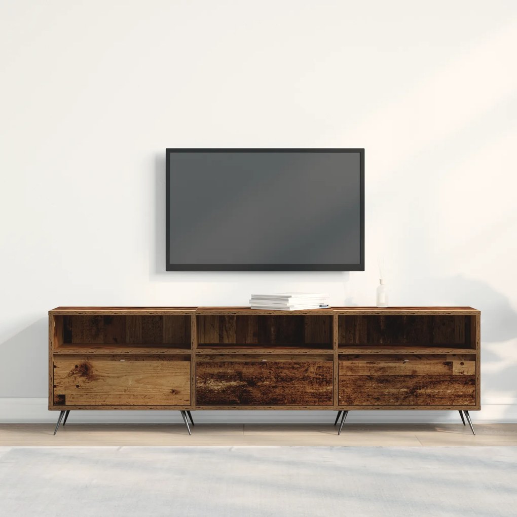 vidaXL Ντουλάπα TV Παλιού Ξύλου 150x30x44,5 εκ. Από Μηχανικά ξύλα