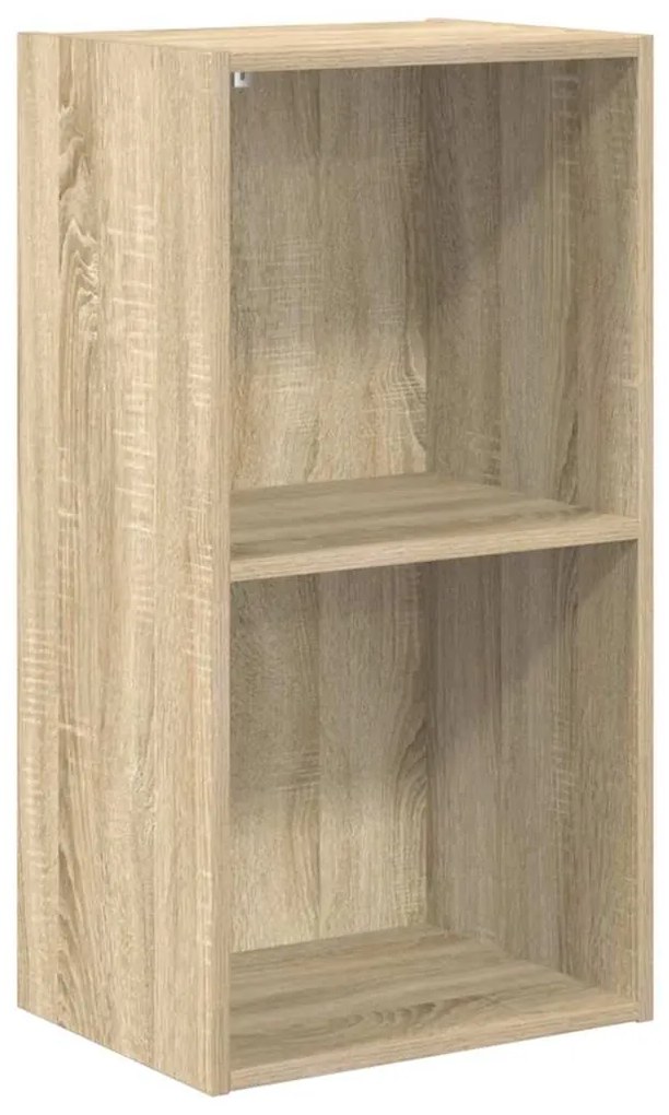 vidaXL Βιβλιοθήκη με 2 Ράφια Sonoma Δρυς 40x30x76,5 εκ. Επεξ. Ξύλο